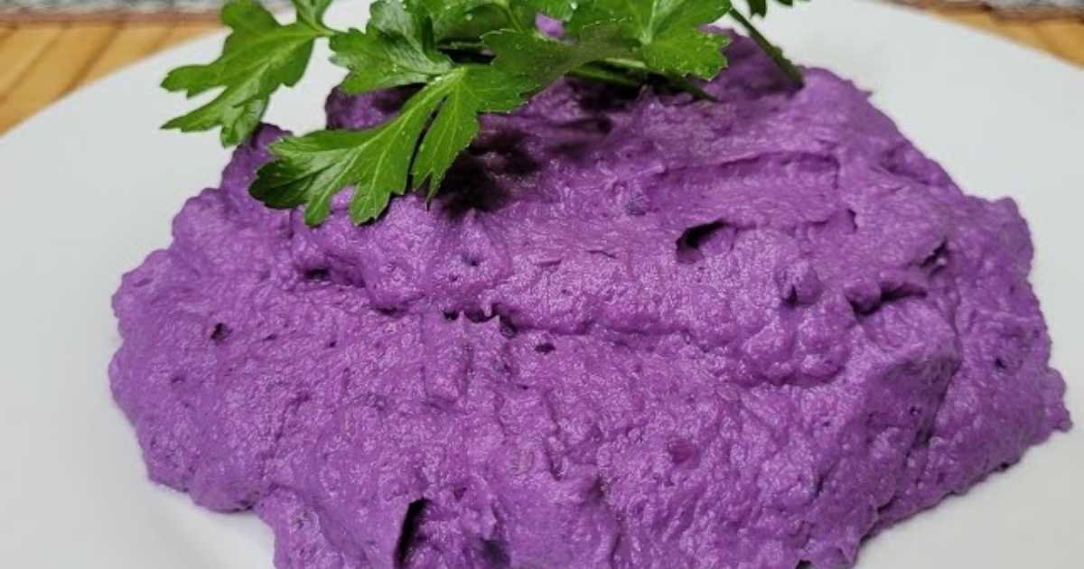 Carnes: Purê de repolho roxo 