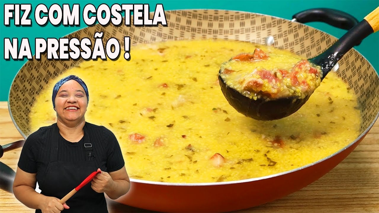 Canjiquinha com costelinha na panela de pressão 