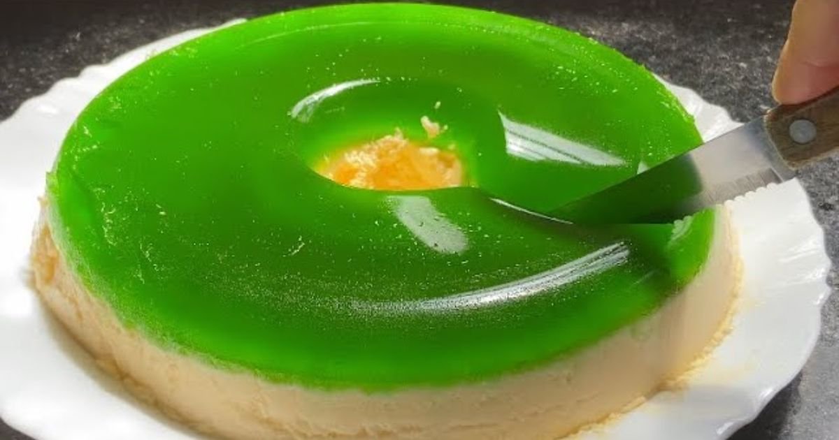 Gelatina de limão com maracujá 