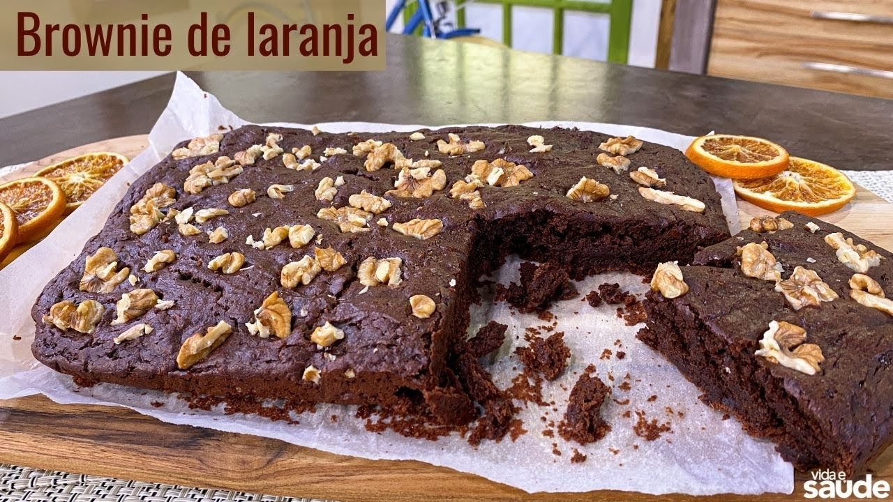 Brownie de laranja foi uma combinação certeira, aprenda a fazer 