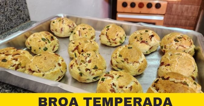 Lanches: COMO FAZER BROA TEMPERADA | RECEITA SIMPLES E FÁCIL