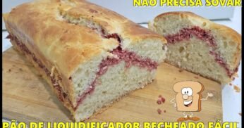 Pão de Liquidificador Recheado com Calabresa