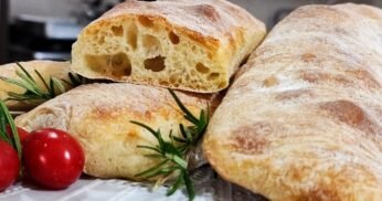 Pão Ciabatta caseiro