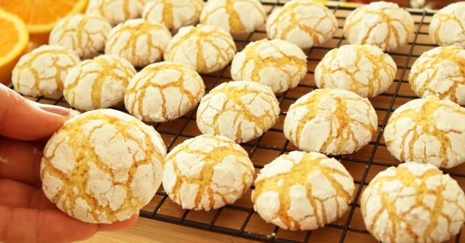 Lanches: Biscoitos Craquelados de Laranja